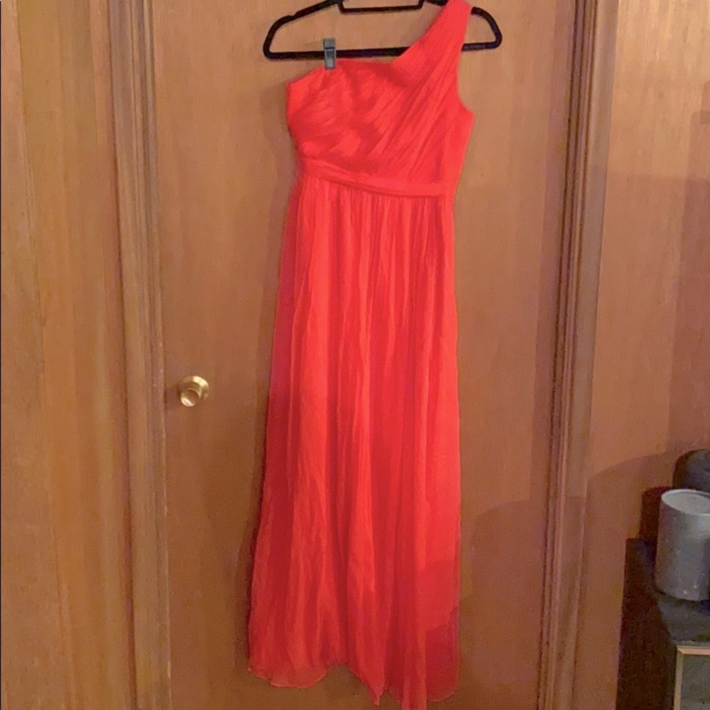 J. Crew Coral Pink Formal One Shoulder Dress